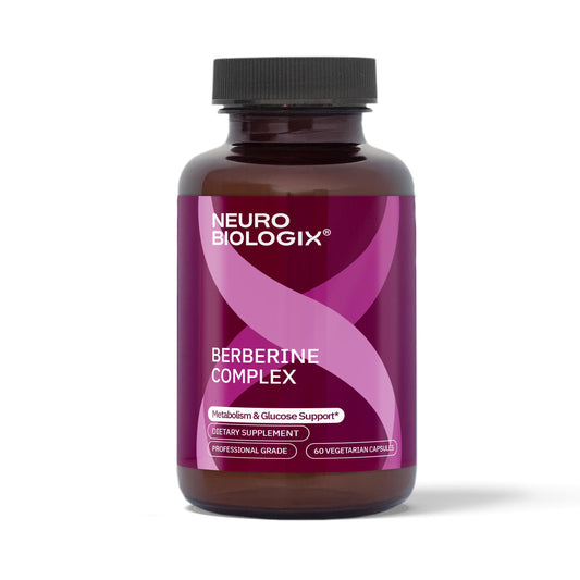 Neurobiologix Berberine Complex bottle front illustrating daily metabolic support