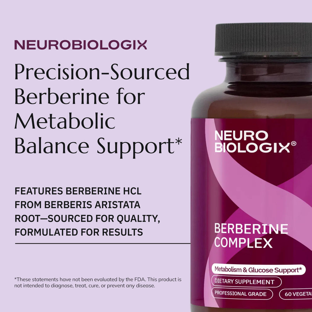 Gluten-free label on Neurobiologix Berberine Complex packaging