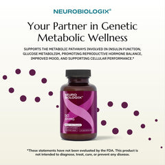 Non-GMO seal accompanies Neurobiologix D-Chiro Inositol bottle for quality assurance.