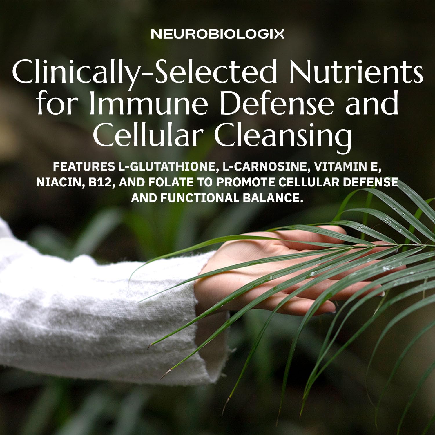 Neurobiologix Glutathione Topical Cream application on arm shows fast-absorbing texture