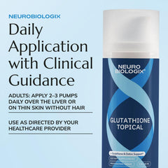 Neurobiologix Glutathione Topical Cream oil blend droplets on skin