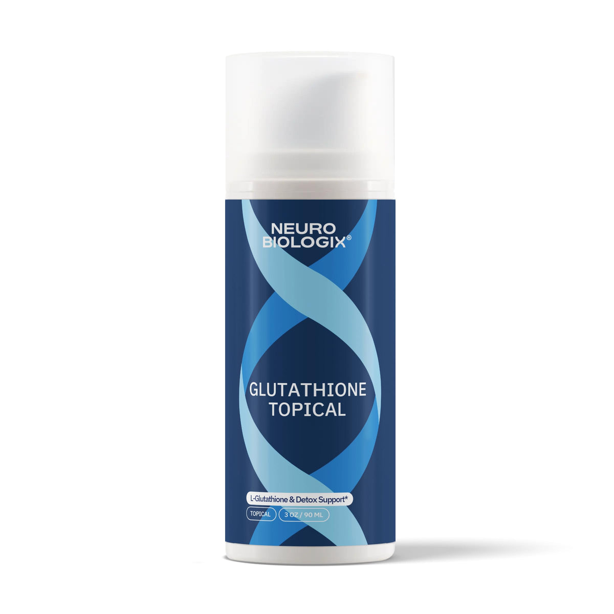 Neurobiologix Glutathione Topical Cream pump bottle for easy daily skin support