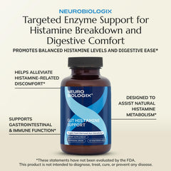 Gluten-free label icon on Neurobiologix Gut Histamine Support packaging