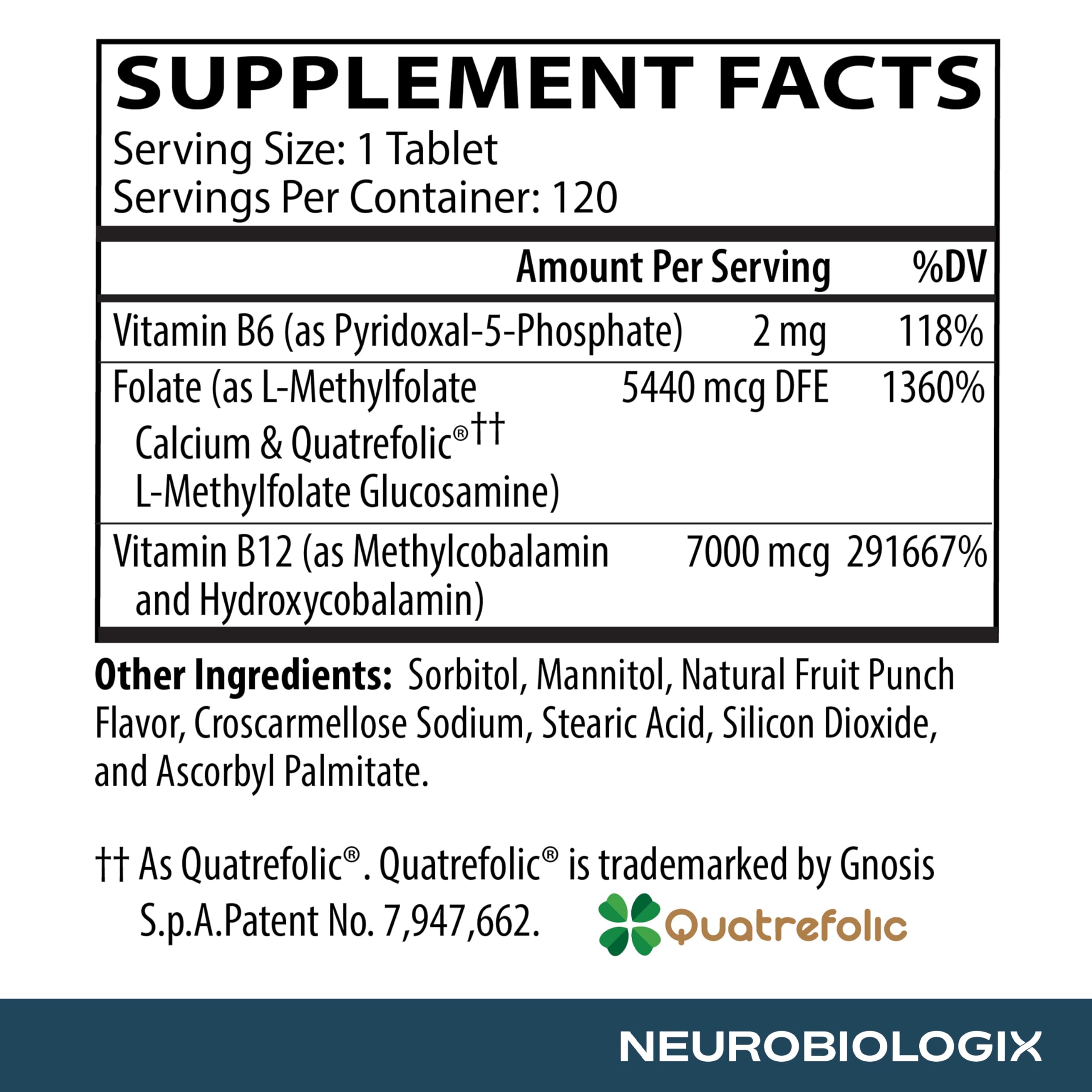 Neurobiologix Methylation Complete dissolving tablet in the mouth for quick absorption.