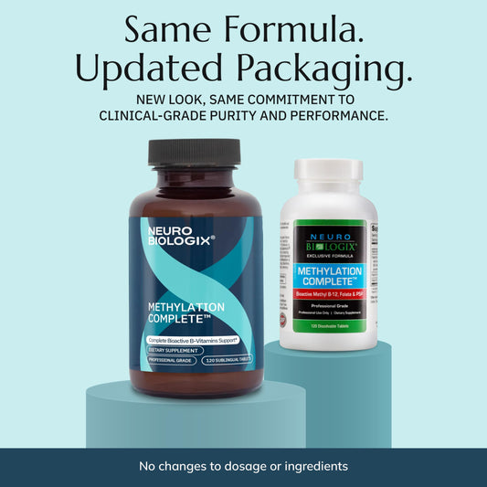 Neurobiologix Methylation Complete tablets close-up highlighting chewable form.