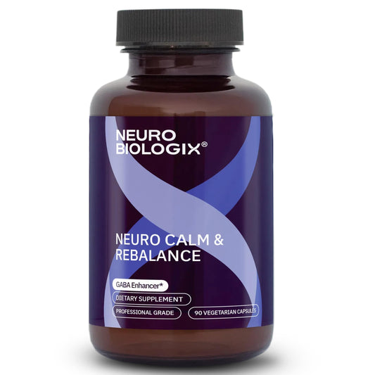 Neurobiologix Neuro Calm Rebalance bottle showing label for calming mood support