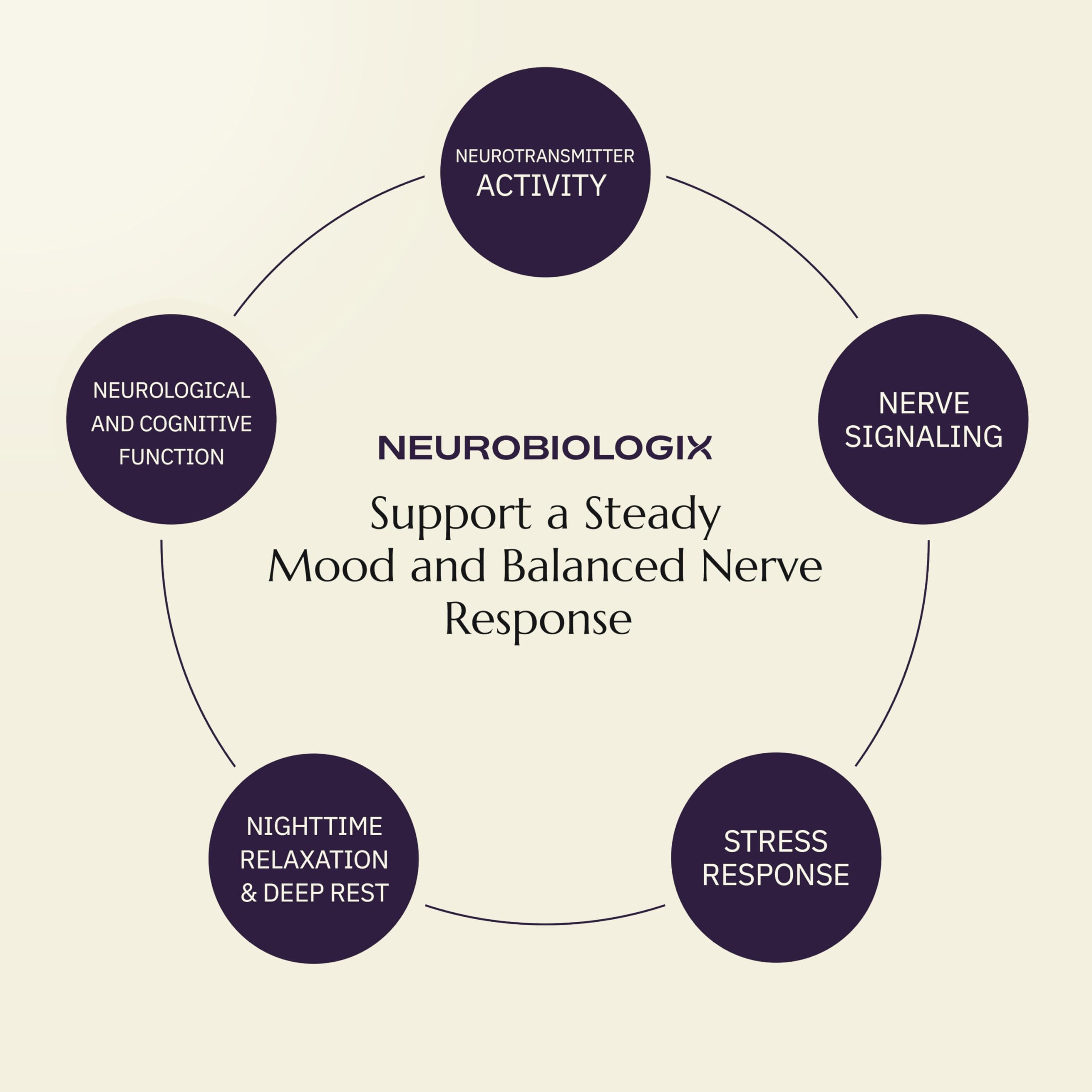 Neurobiologix Neuro Calm Rebalance dosing instruction card displayed