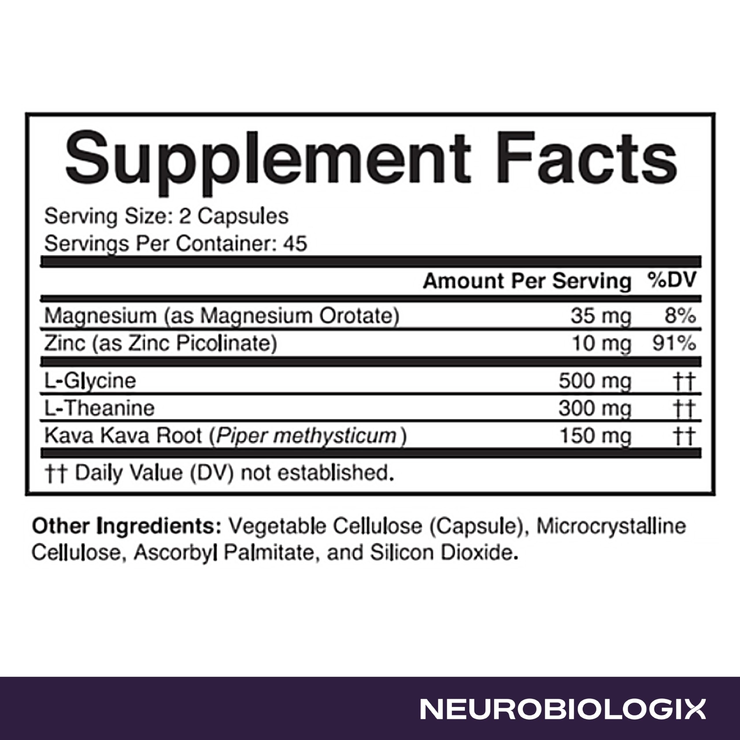 Neurobiologix Neuro Calm Rebalance kava kava root capsule visual