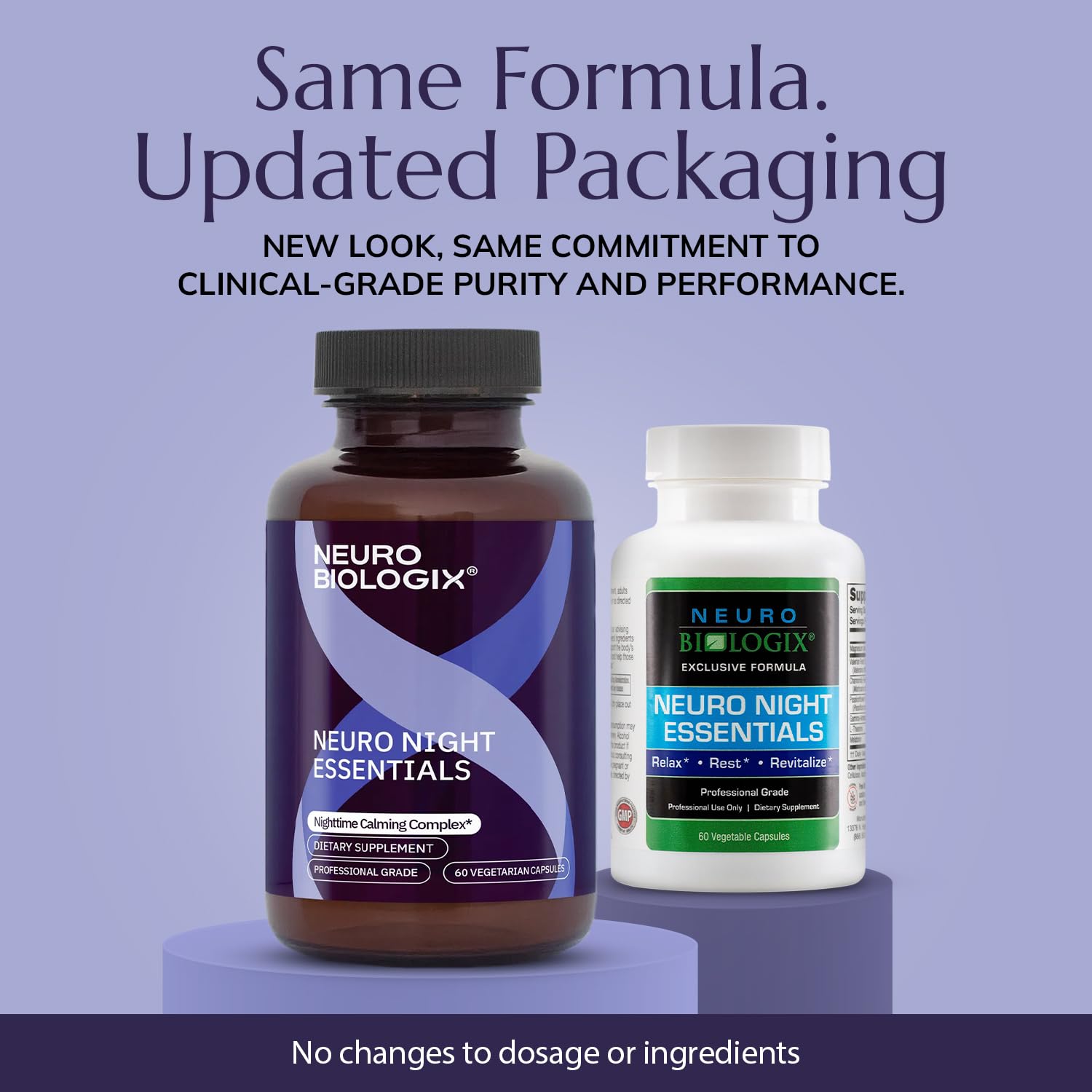Neuro Night Essentials capsules close-up for easy evening use.