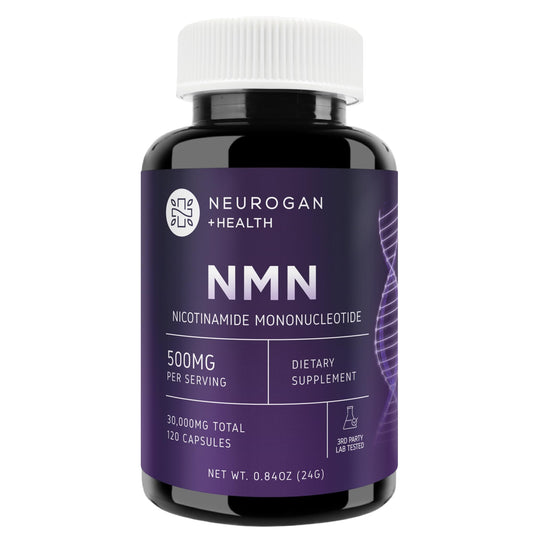 Neurogan Beta NMN bottle front showing packaging for daily energy support