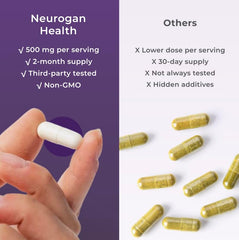 Packaging box highlighting vegan, non-GMO formula and USA manufacturing