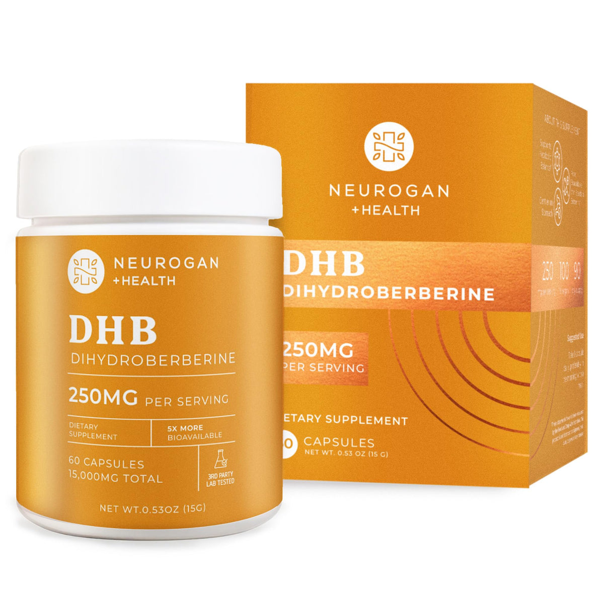 Neurogan DHB capsules bottle front for daily metabolic support.