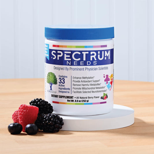 SpectrumNeeds scoop beside jar for easy daily dosing