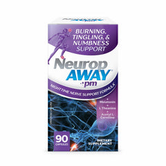 NeuropAWAY night-formulation on a desk scene suggesting restful sleep potential.