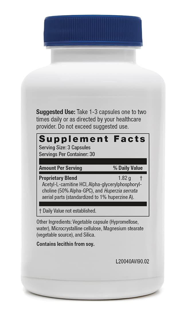 NeuroScience Avipaxin Alpha-GPC ingredient detail hints at memory support.