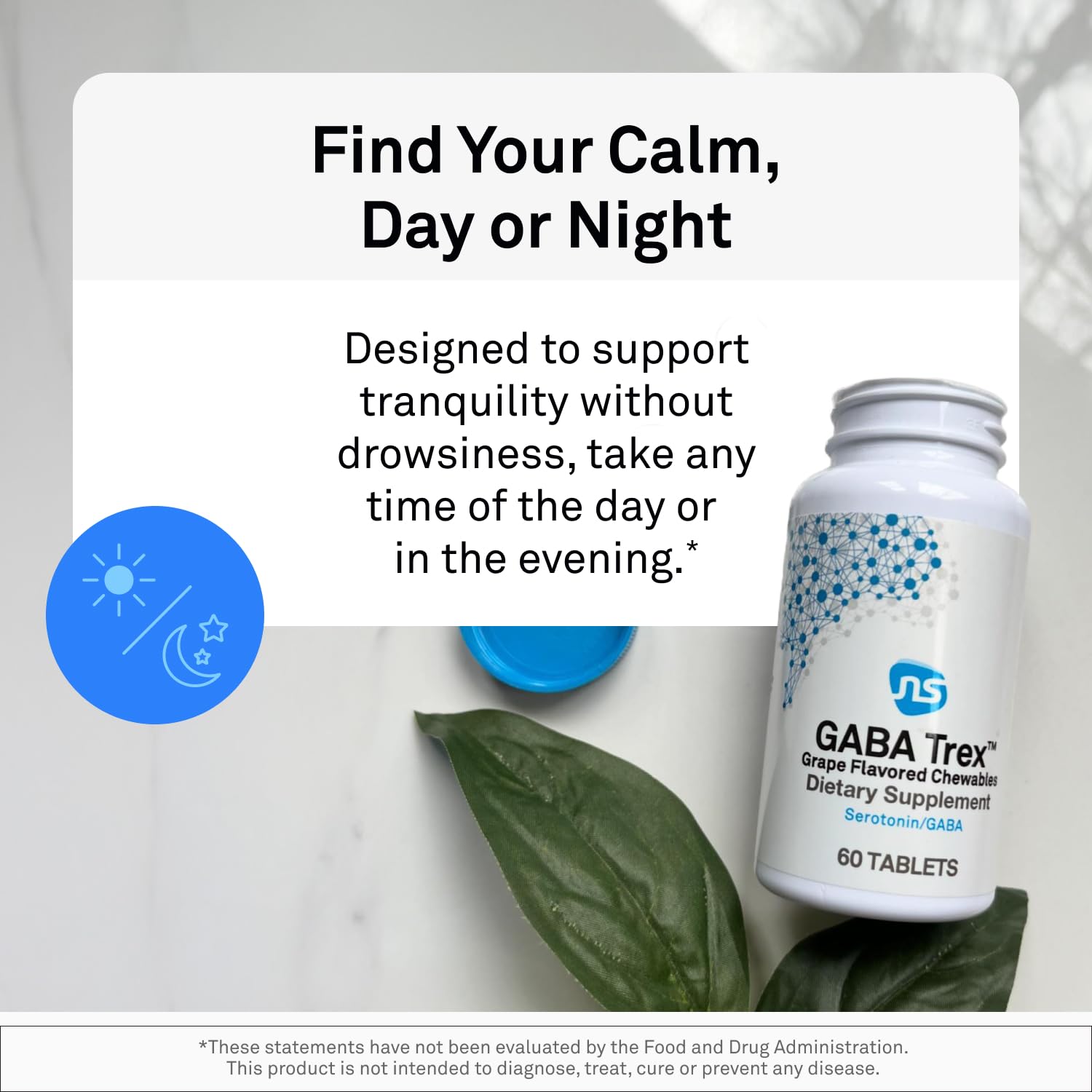 NeuroScience GABA Trex packaging front highlights vegan 60 tablets