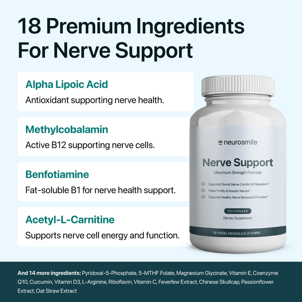 NEUROSMILE capsules dispensed illustrate simple daily dosing for routines.