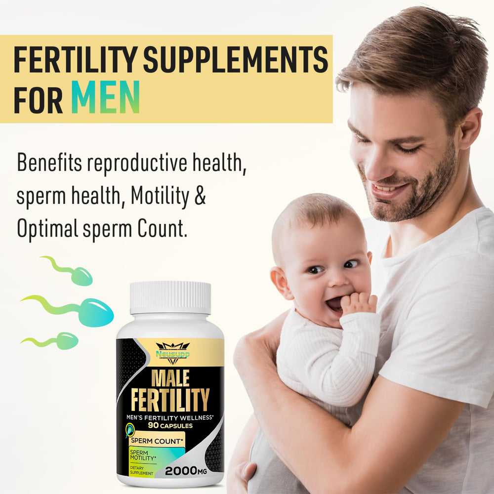 Neusupp label highlights antioxidants and CoQ10 for overall sperm health support.