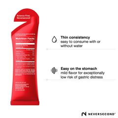 Neversecond C30 Berry Gel pouch for on-the-go hydration and energy.