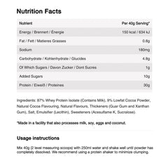 NeverSecond P30 Recovery Drink Mix highlighting essential amino acids for lean muscle support