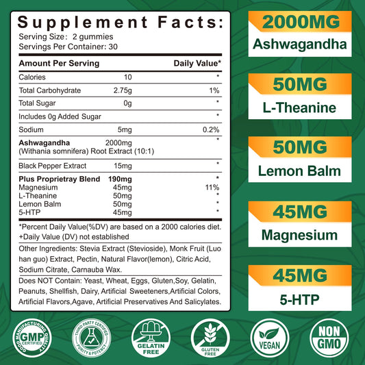 NEVISS Ashwagandha Gummies organic label highlights full-spectrum extract for daily stress support.