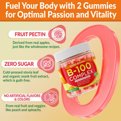 NEVISS B Complex gummies texture closeup shows juicy, soft consistency.