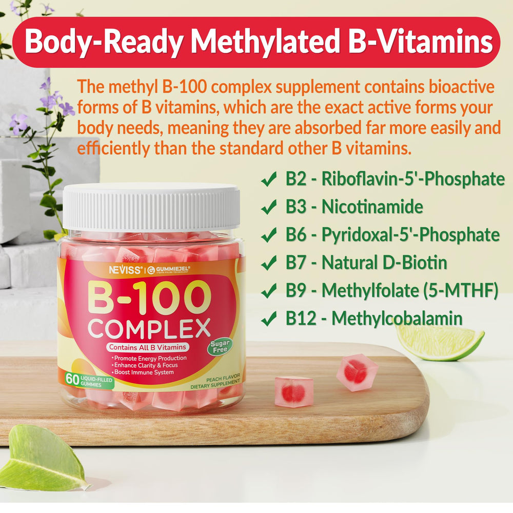 NEVISS packaging image highlighting non-GMO, gelatin-free formula.