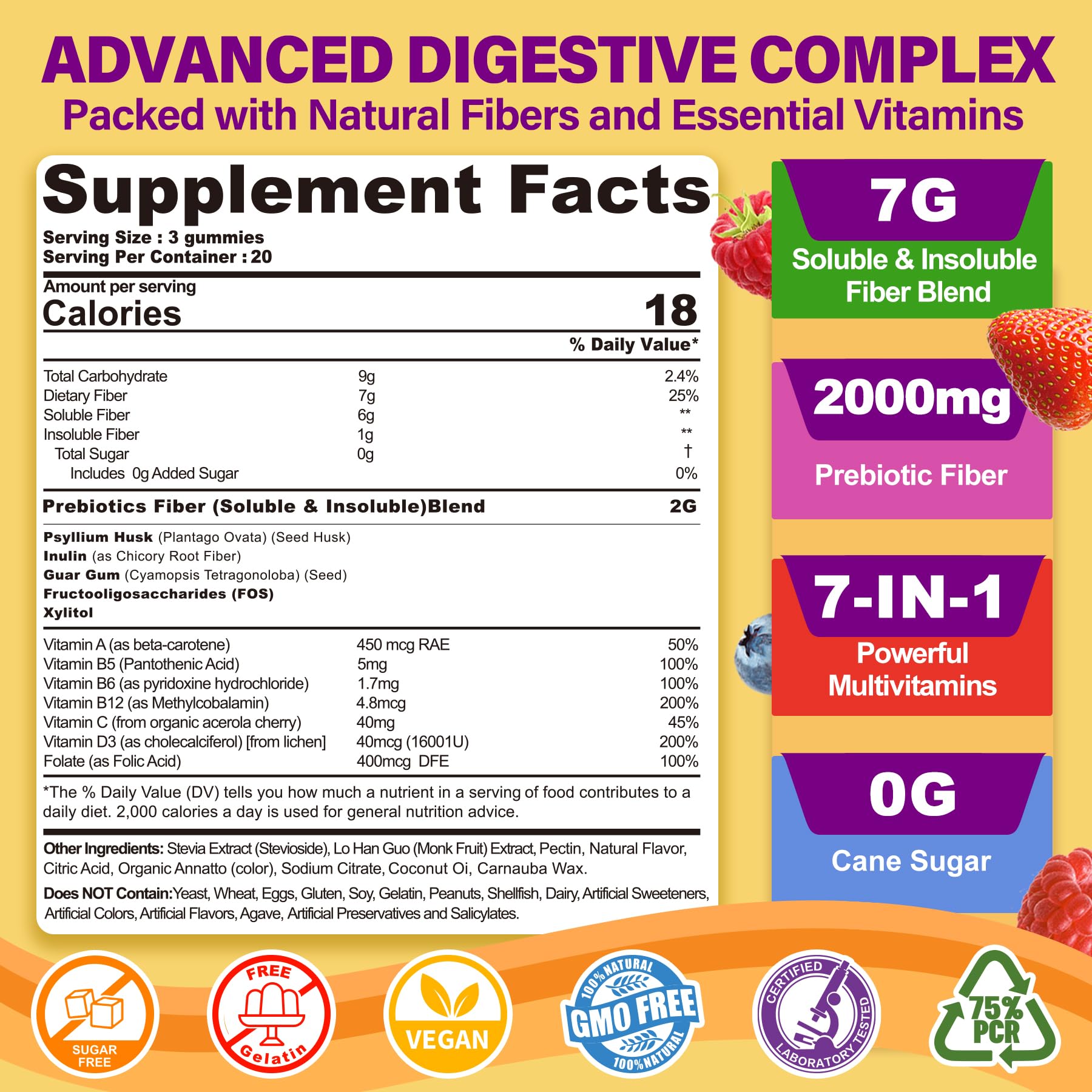 NEVISS Fiber Gummies serving suggestion for easy daily routine