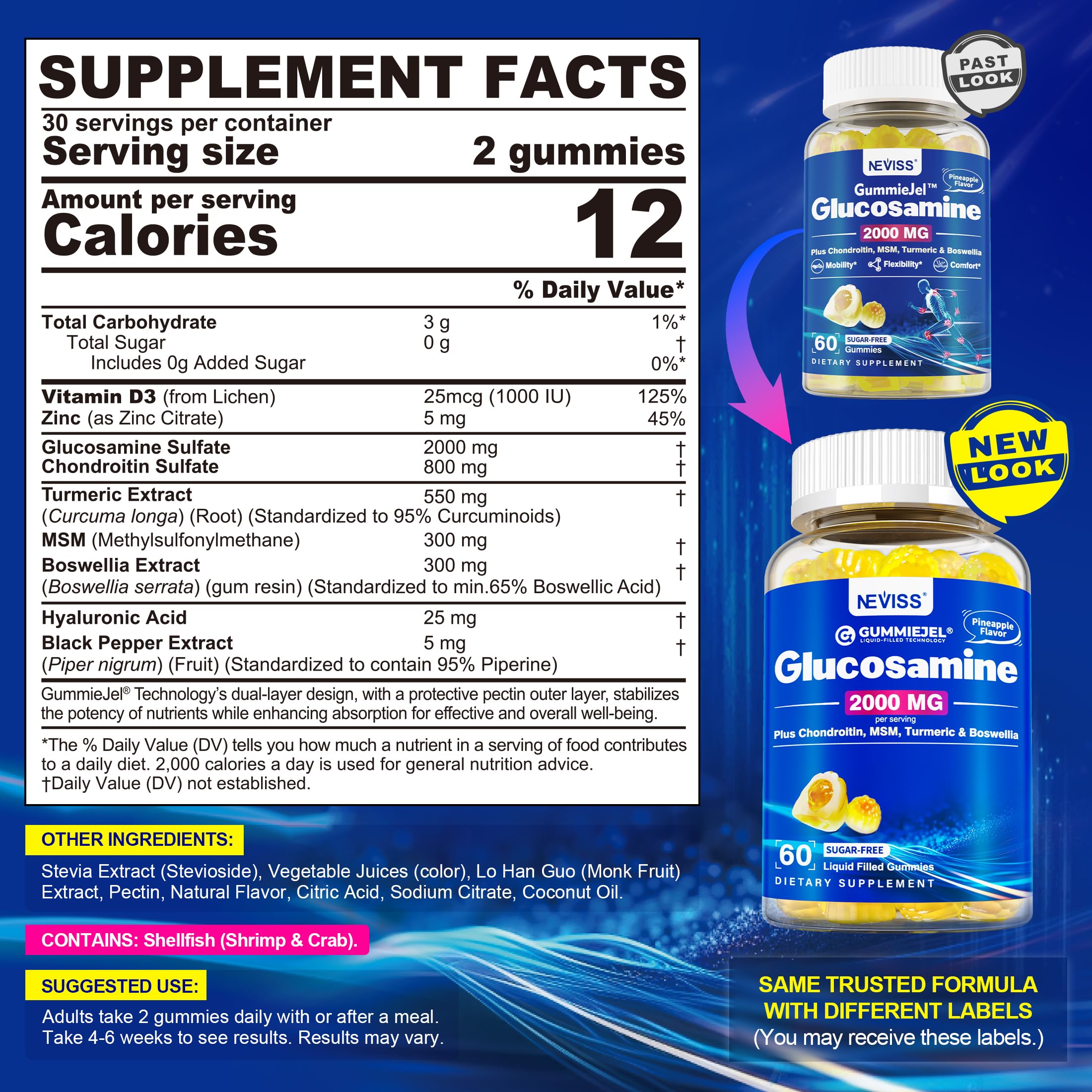 NEVISS pineapple-flavored gummies provide a tasty daily joint-support option