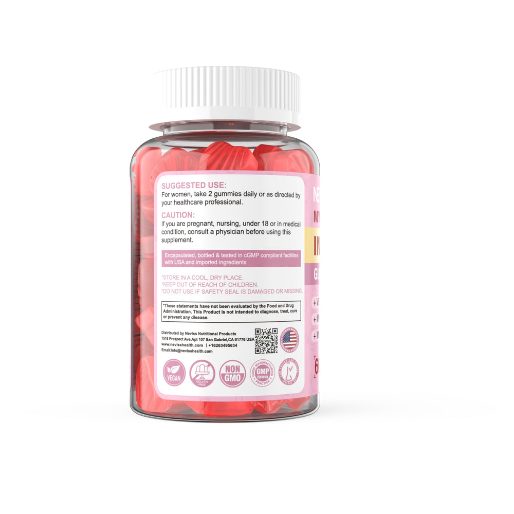 NEVISS GMP-certified facility seal on packaging indicating safety and quality control