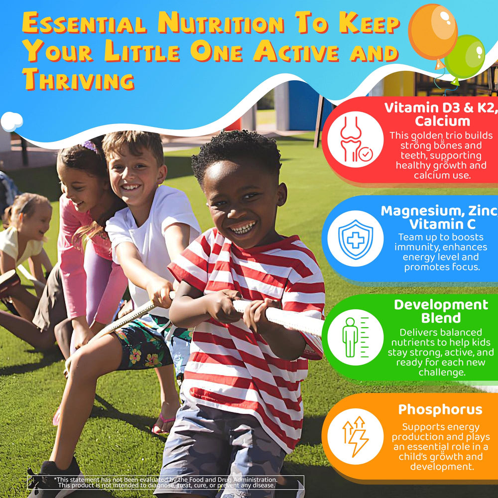 Neviss D3 K2 gummies support immune wellness in kids.