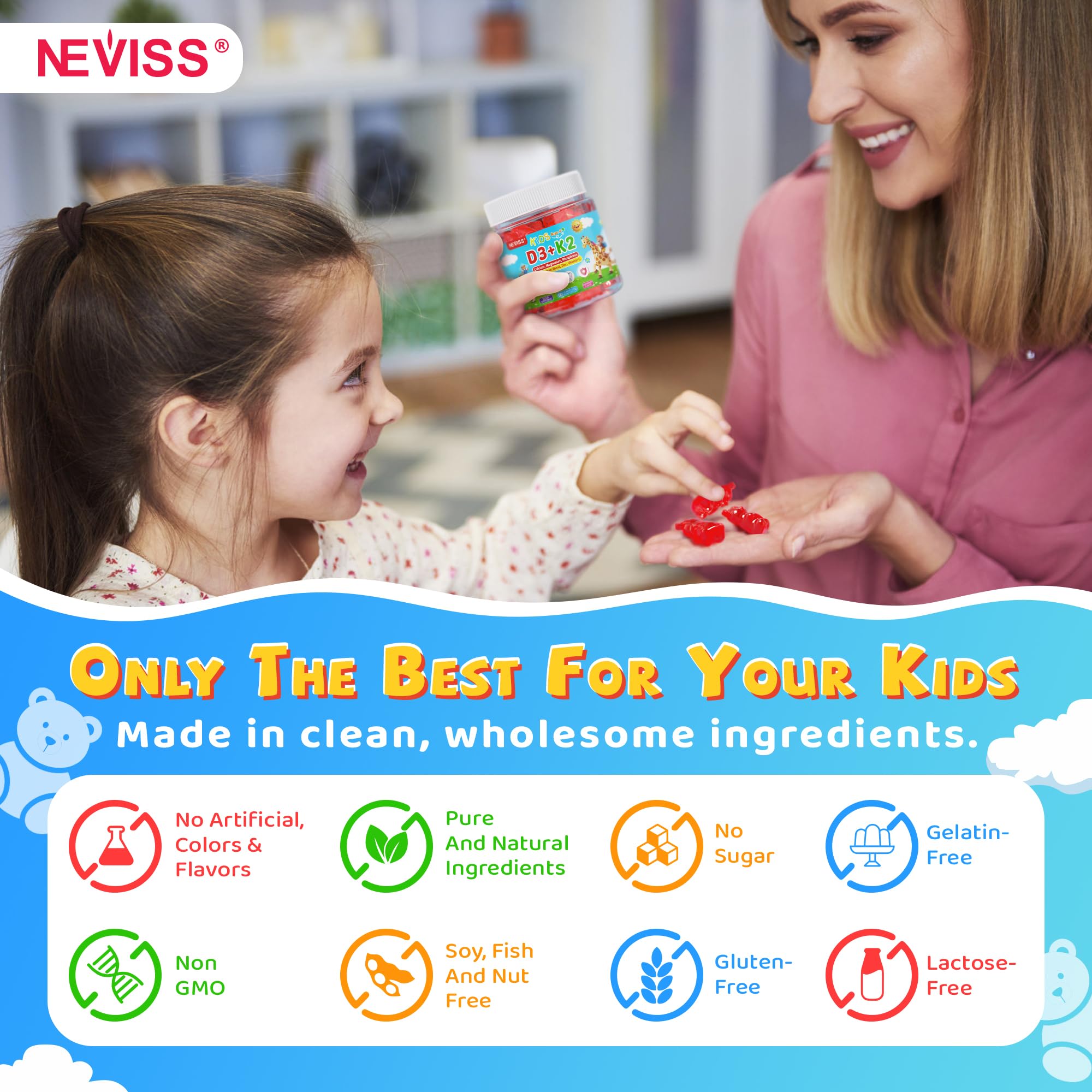 Neviss D3 K2 are non GMO and gluten-free.