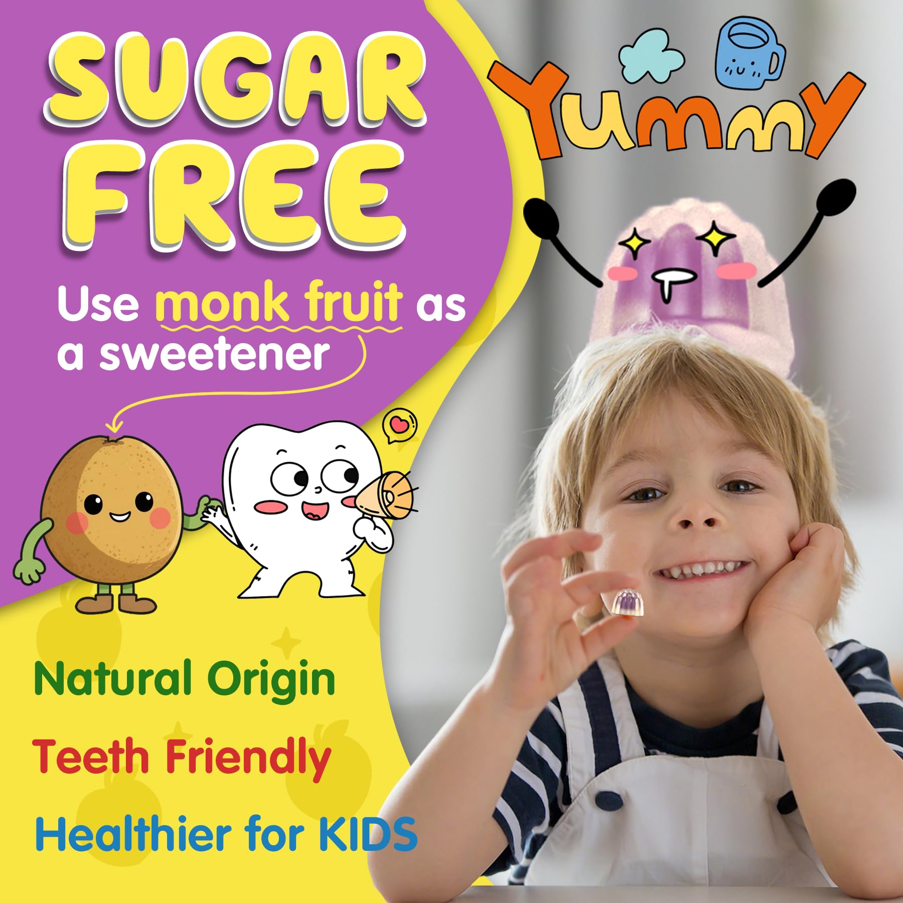 Icon showing plant-based omega-3 and sugar-free formula from NEVISS.