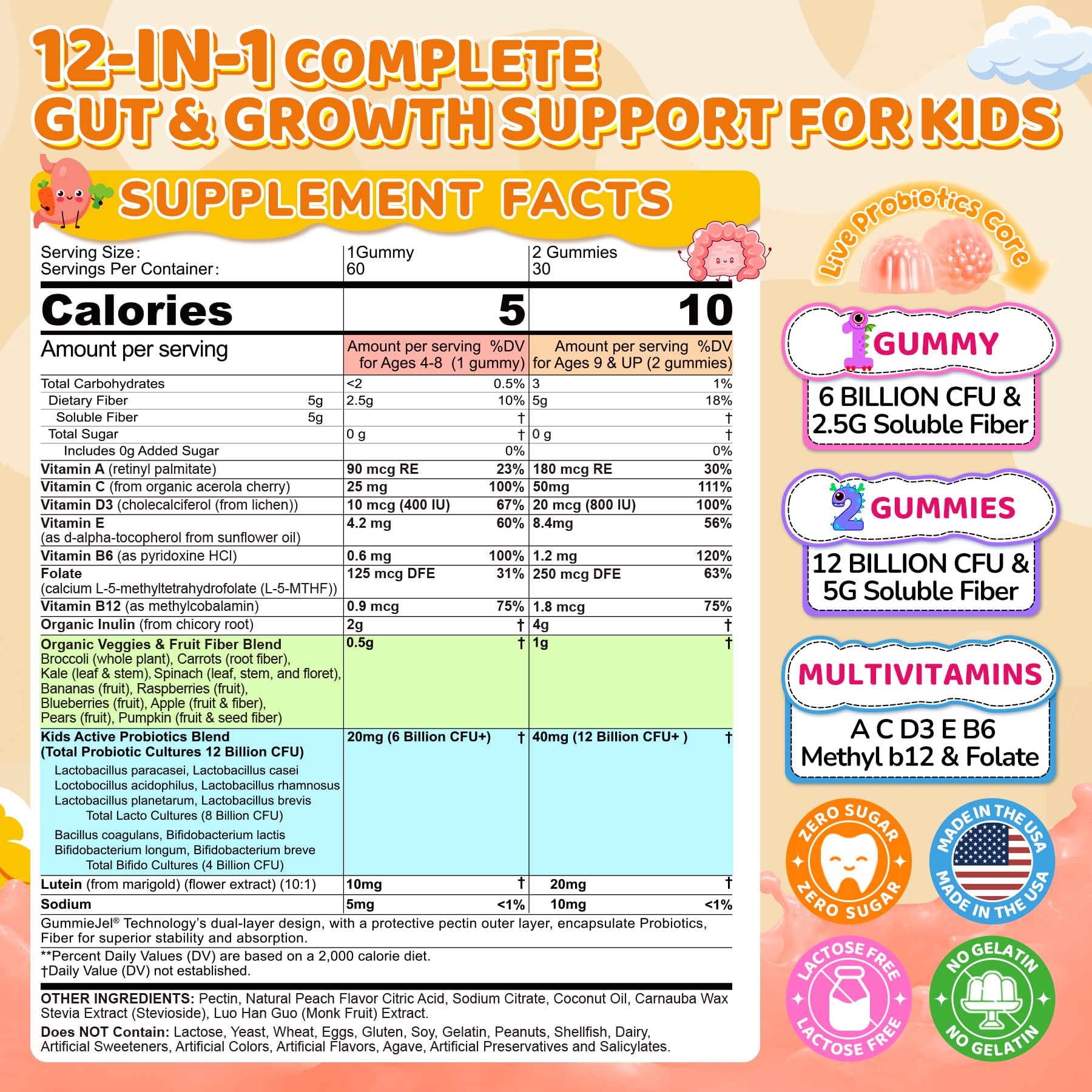 NEVISS Kids gummies bottle with dispense for convenient daily probiotic use.