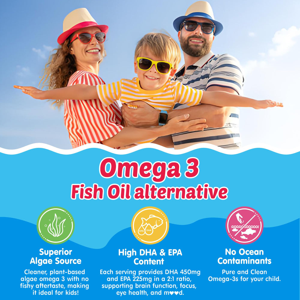 NEVISS ingredients panel highlighting algae-based omega-3s and minerals.