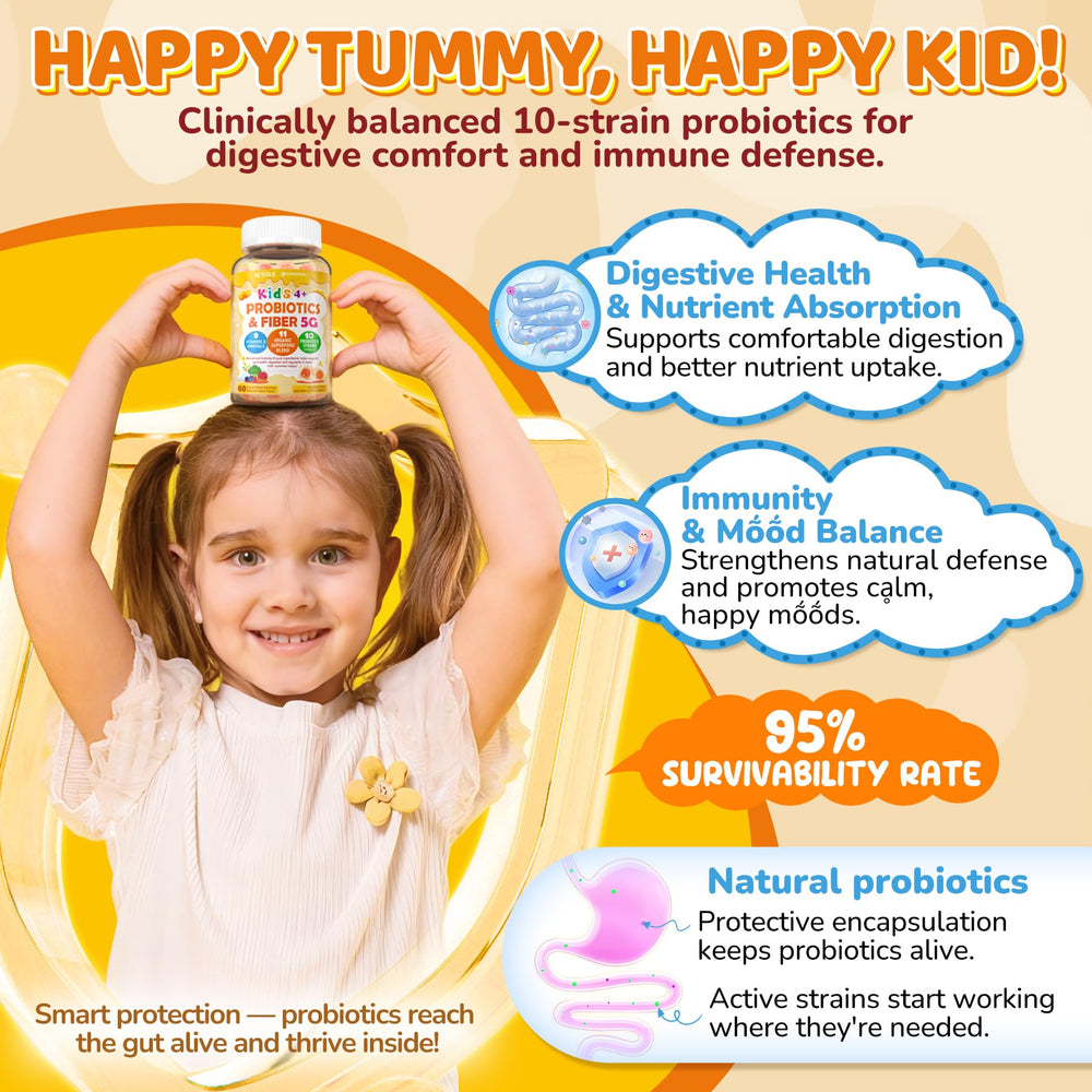 NEVISS Kids organic inulin fiber mix emphasizes gut-friendly nutrition.