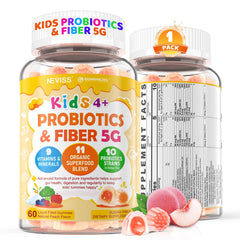NEVISS Kids Probiotic Gummies pack front for daily use