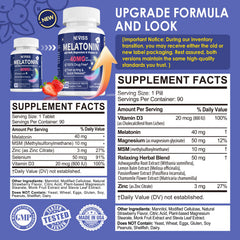 NEVISS melatonin chewable tablets with strawberry flavor provide convenient sleep support.