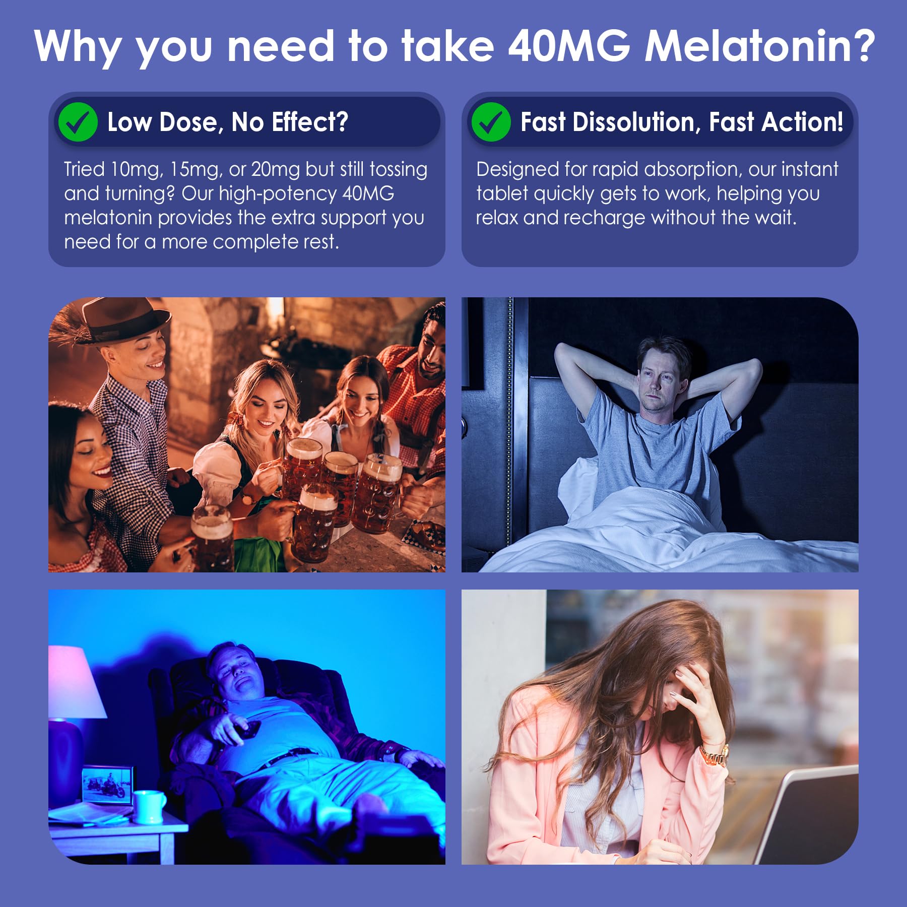 NEVISS Melatonin 40 mg with vitamin D3 and MSM offers added antioxidant-friendly ingredients.