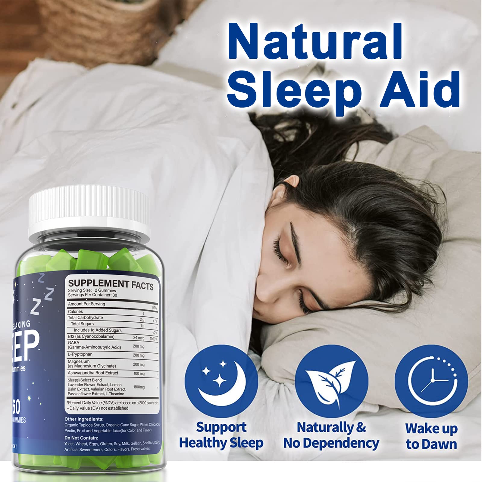 NEVISS lemon flavor gummies showing soft chew for bedtime routine.