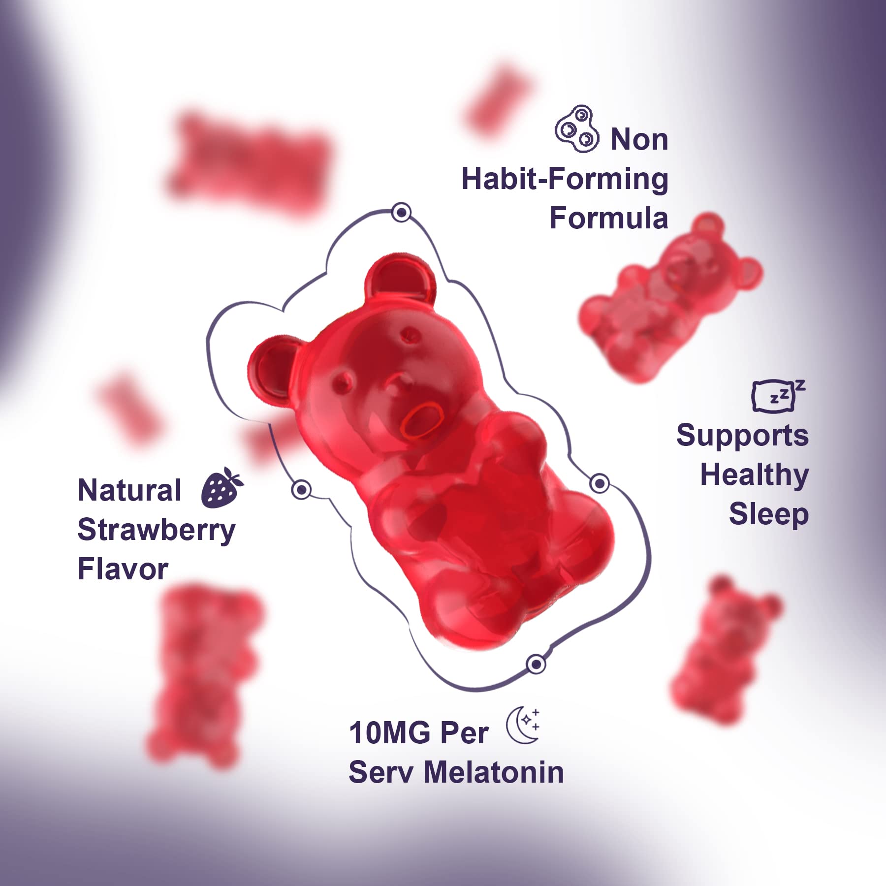 NEVISS Melatonin Gummies with childproof cap ensures safe home use.