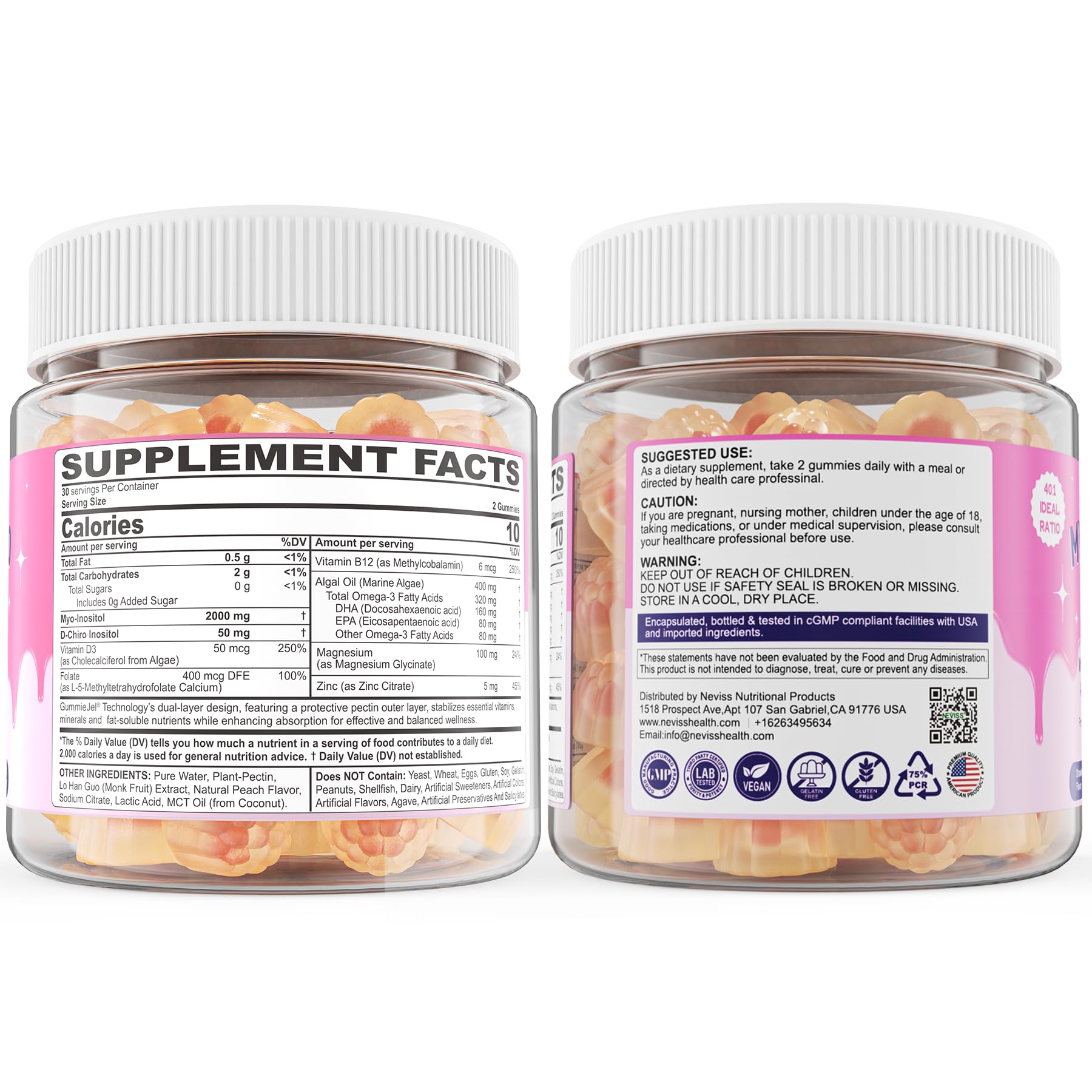 NEVISS on-the-go use of gummies for daily balance
