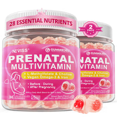 NEVISS Prenatal Gummy mixed berry bottle for easy daily nutrition during pregnancy