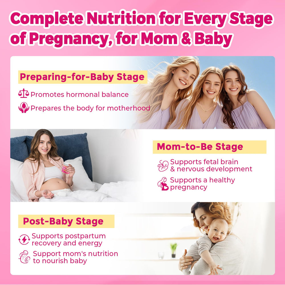 NEVISS Prenatal Gummy probiotic blend with five strains for digestion support