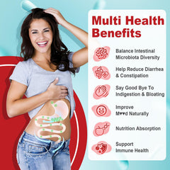 Monk fruit-sweetened, sugar-free formula promotes gut health without added sugar.