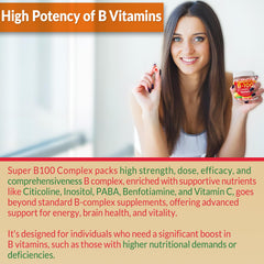 NEVISS jar with label emphasizes quality and purity of the B complex gummies.