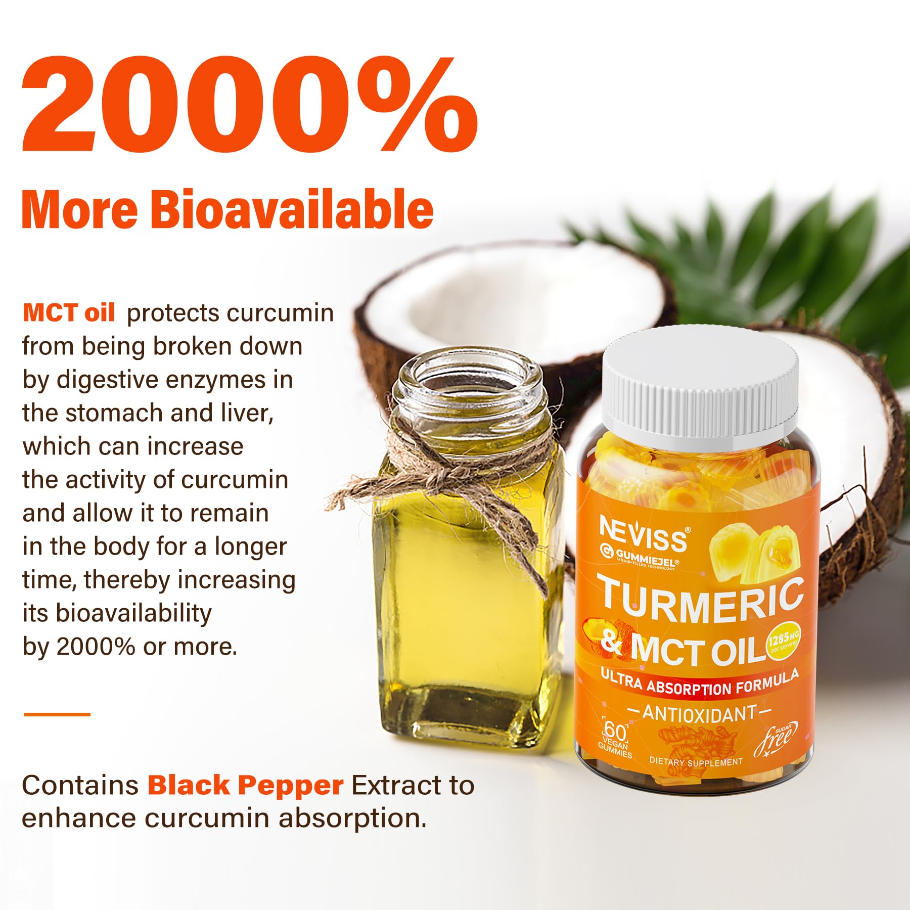 NEVISS Turmeric Gummies easy-chew form ideal for on-the-go