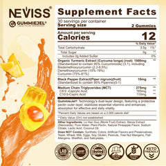 NEVISS Turmeric Gummies gelatin-free outer layer protects contents