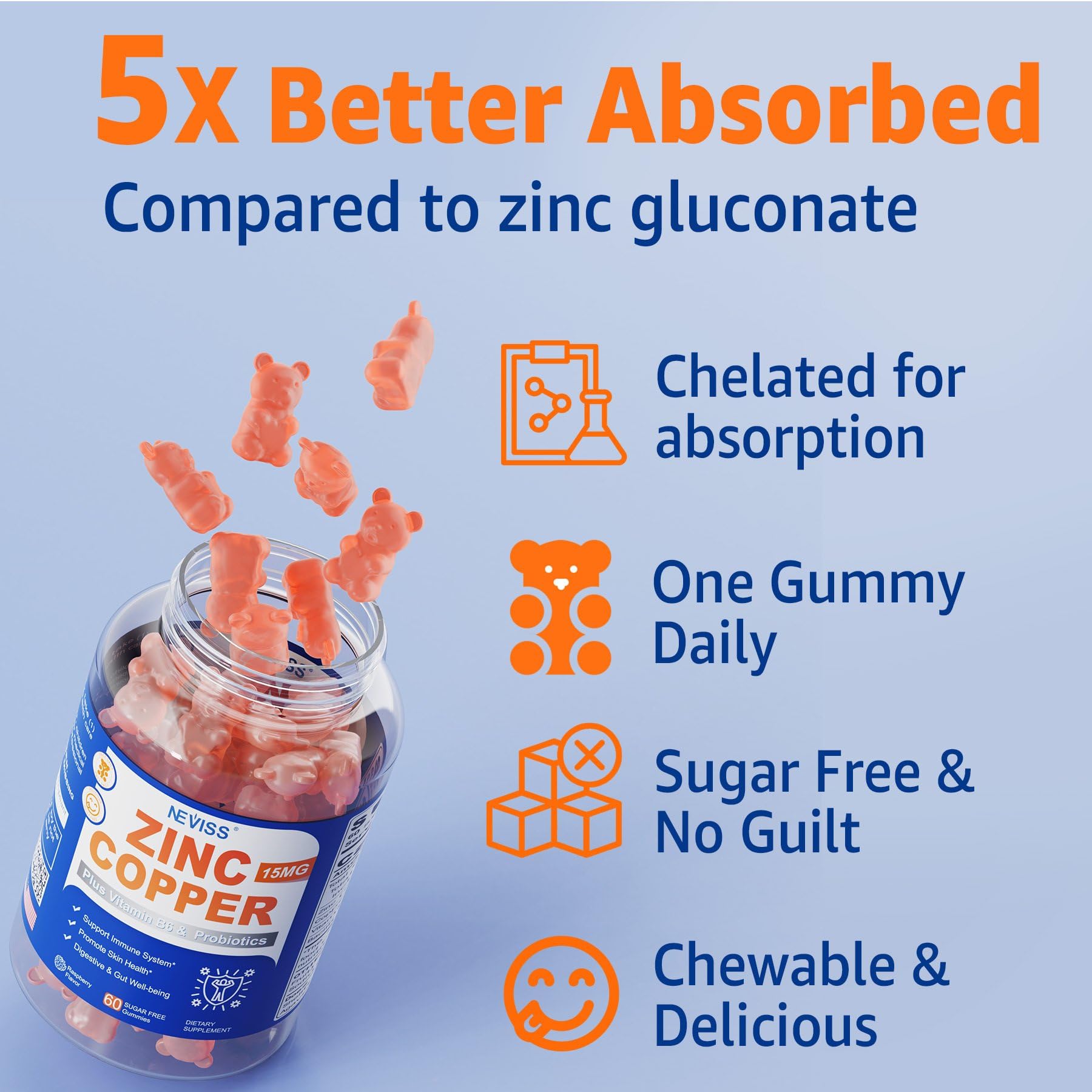 Neviss vegan gummies label emphasizes allergen-free and plant-based nutrition