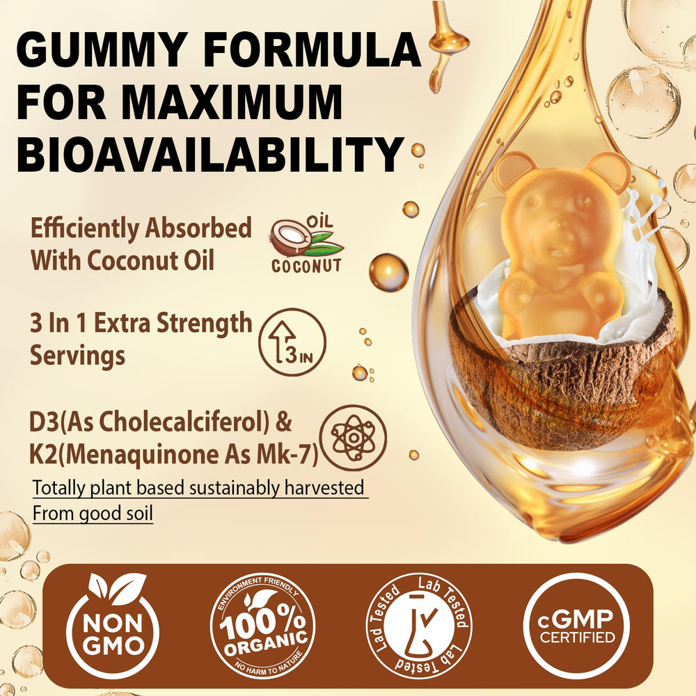 NEVISS vegan gummies close-up emphasizes plant-based, gelatin-free daily supplement
